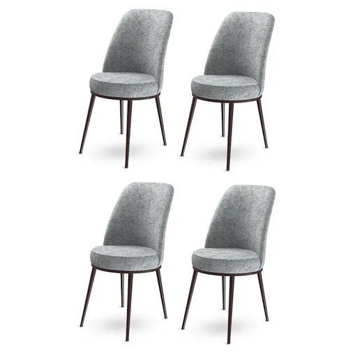 Sada jídelních židlí Dexa Grey and Brown, 4 ks, 4 ks