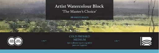 Akvarelový blok Baohong Masters 13x38cm cold pressed 300g