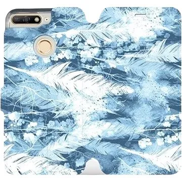 Flipové pouzdro na mobil Honor 7A - M058S Světle modrá horizontální pírka (5903226369683)