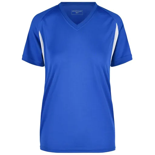 James & Nicholson (Daiber) Dámské sportovní tričko s krátkým rukávem JN316 - Královská modrá / bílá | XL
