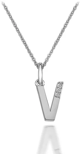 Hot Diamonds Náhrdelník Hot Diamonds Micro V Clasic DP422 (řetízek, přívěsek)