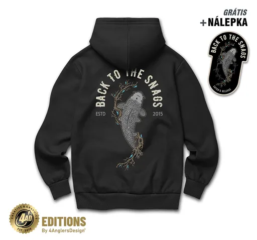 4anglersdesign mikina back to the snags - xl