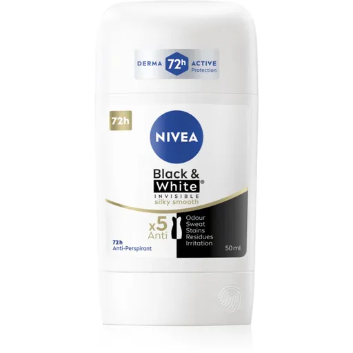 NIVEA Black & White Invisible Silky Smooth tuhý antiperspirant 50 ml