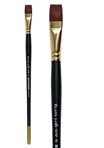 Plochý štětec Zlatá loď 1075F – velikost 0