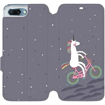 Flipové pouzdro na mobil Honor 10 - V024P Jednorožec na kole (5903226306596)