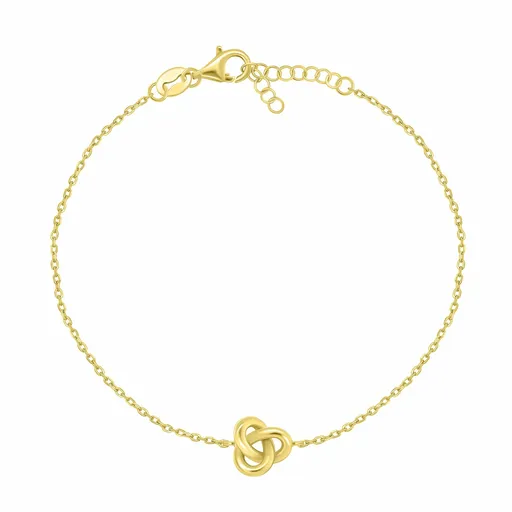 Brilio Silver Pozlacený náramek pro ženy Triquetra BRC186Y