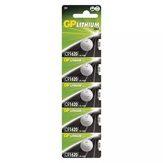 GP Jednorázová lithiová baterie CR1620, 5-pack