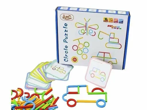 Konstrukční stavebnice – Circle Puzzle (slámky)