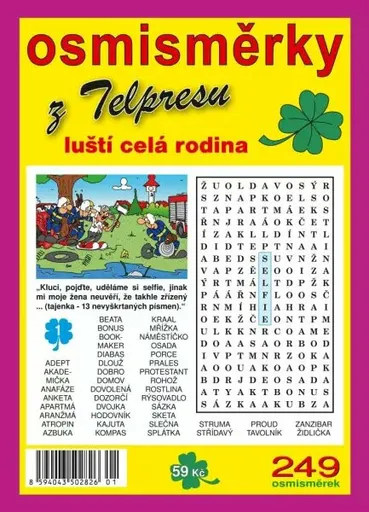 Osmisměrky z Telpresu luští celá rodina 1/2025 - 249 osmisměrek