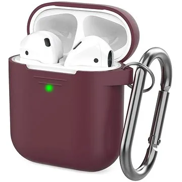 AhaStyle kryt AirPods 1 & 2 s LED Burgundy (PT06-Burgundy)