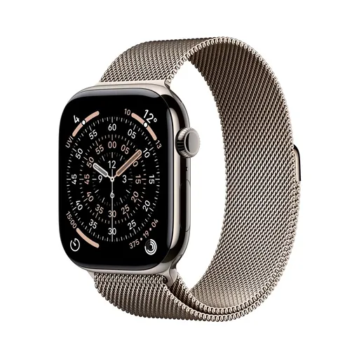 Apple Watch 11 46 mm titan, milánský řemínek S/M chytré hodinky
