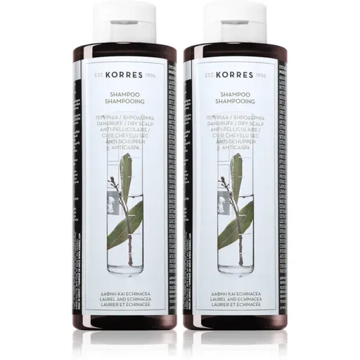 Korres Laurel & Echinacea šampon proti lupům výhodné balení