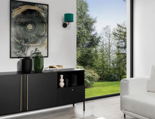 Vespillo 18x26x24cm nástěnné svítidlo 1 zelený/zlatý