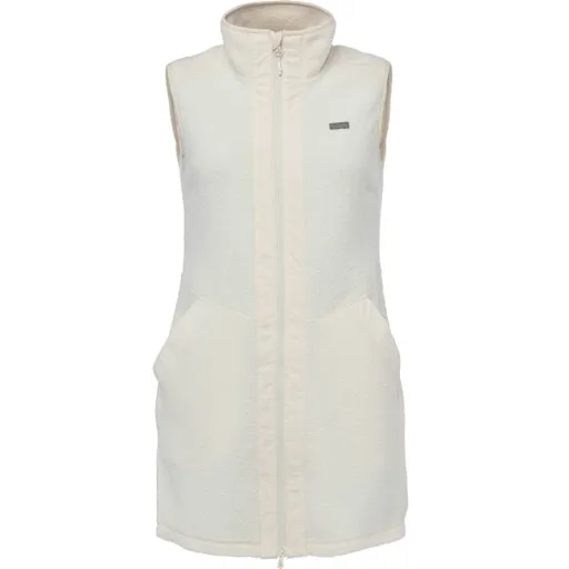 Willard DAJADA Dlouhá dámská fleecová vesta, bílá, velikost XXL