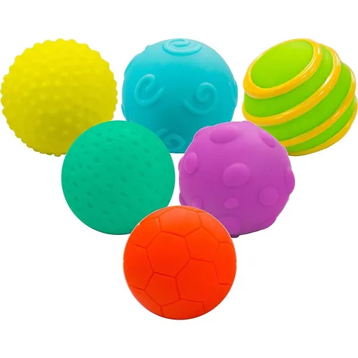 Sada míčků 6ks s texturou gumové 6 cm
