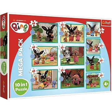 Trefl Puzzle Bing a přátelé mega pack 10v1 (90393)