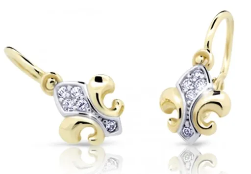 Cutie Diamonds Slušivé dětské bicolor náušnice ze zlata s diamanty C2219-10-10-X-1-D