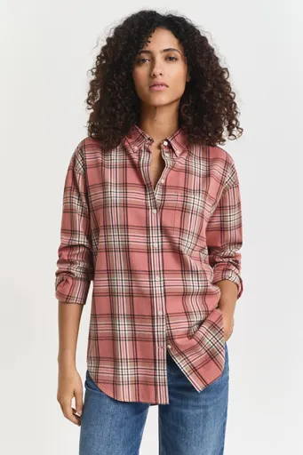 KOŠILE GANT REL CHECKED FLANNEL BD SHIRT FADED BRICK