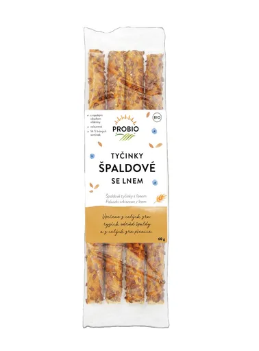PROBIO Tyčinky špaldové se lnem BIO 60 g