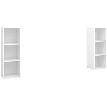 SHUMEE 2 ks bílá s vysokým leskem 107 × 35 × 37 cm (3079913)