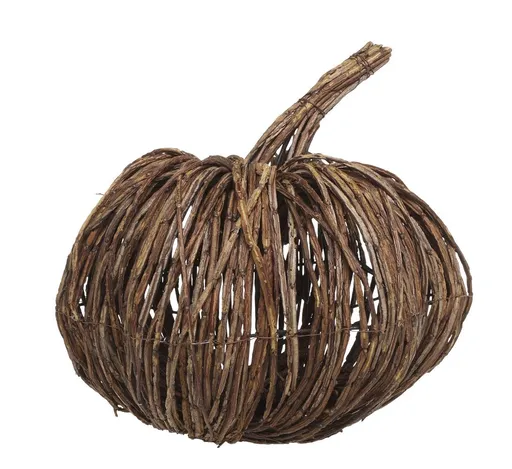 Hnědá proutěná dekorace dýně Pumpkin XL - Ø 33*35 cm  Chic Antique