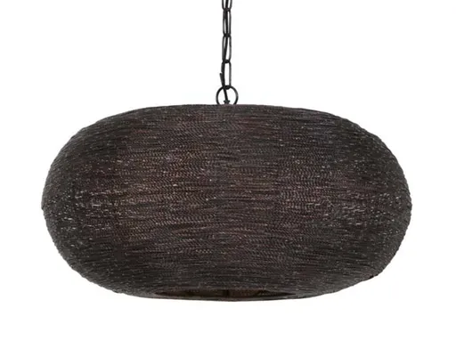 Bronzovo-hnědé závěsné kovové světlo Nadra - Ø55*27cm Light & Living