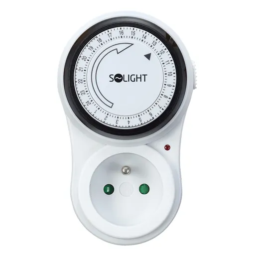Solight časový spínač mechanický, denní 24 h., interval 15 min, vypínač DT07