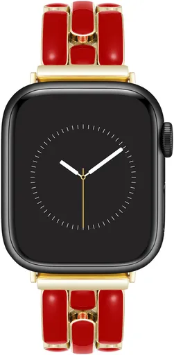Anne Klein Ocelový tah pro Apple Watch 38/40/41 mm - Gold/Red WK/1048GPRD38