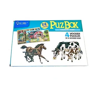 Dětské dřevěné puzzle - Farma  (6972387089999)