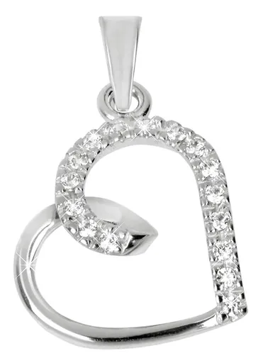 Soliter Zlatý přívěsek srdce s krystaly 249 001 00451 07