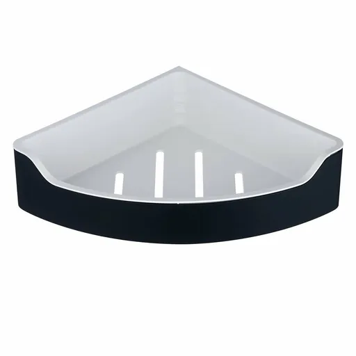 AQUALINE SB209 Samba rohová police do sprchy, 21,8 x 6,3 x 21,8 cm, černá