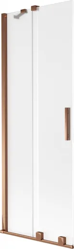 MEXEN/S Velar dvoukřídlá posuvná vanová zástěna 70 x 150, dekor, růžové zlato 896-070-000-31-60