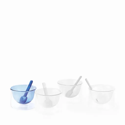 Pohár na zmrzlinu se lžičkou, modrý - Philippi