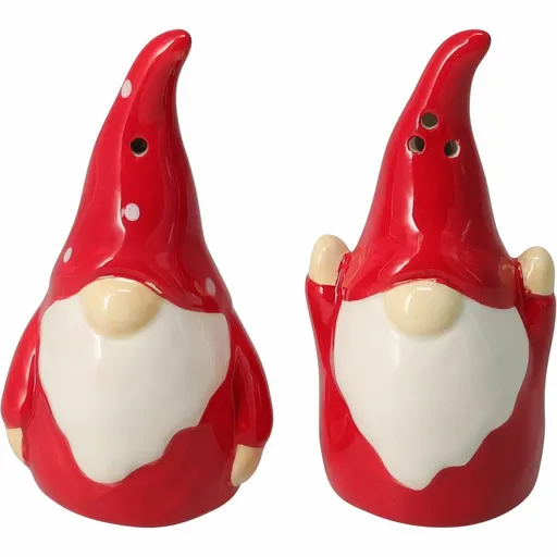 Vánoční keramická slánka a pepřenka Vánoční skřítek