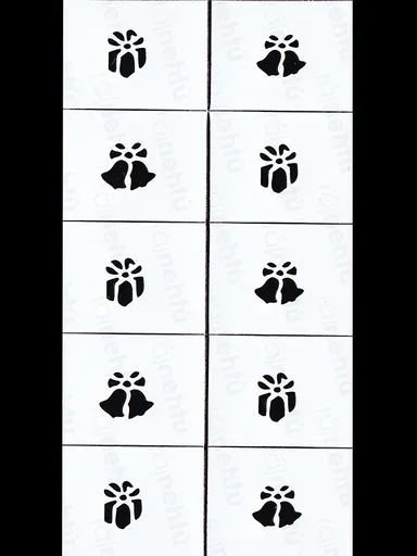 Dekorační šablony na nehty - motiv vánoce