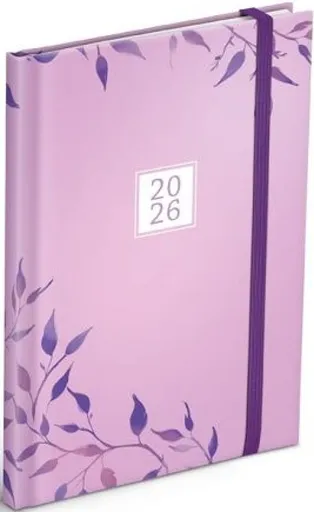 Týdenní diář A5 2026 – Větvičky, růžový