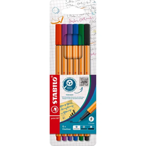 STABILO 88-6 point Jemný liner v pouzdru 88 - 6 ks