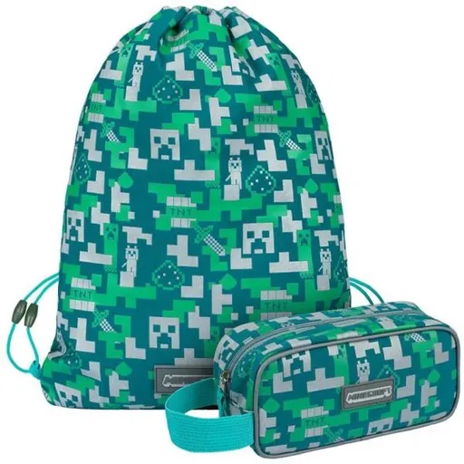 BAAGL 2 SET SILVER CREEPER Chlapecký školní set, tmavě zelená, velikost