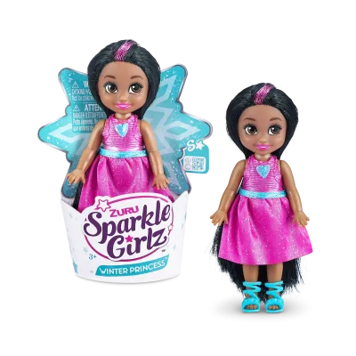 Princezna - růžové šaty-černé vlasy