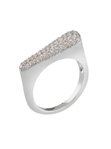 Guess Stříbrný prsten se zirkony Nuances JSBR04503JWRH 52 mm