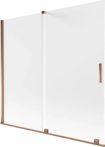 MEXEN/S Velar dvoukřídlá posuvná vanová zástěna 170 x 150, dekor, růžové zlato 896-170-000-31-60