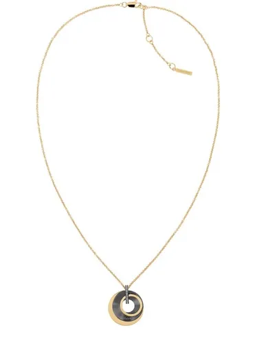 Calvin Klein Luxusní pozlacený náhrdelník z oceli s krystaly 35000158