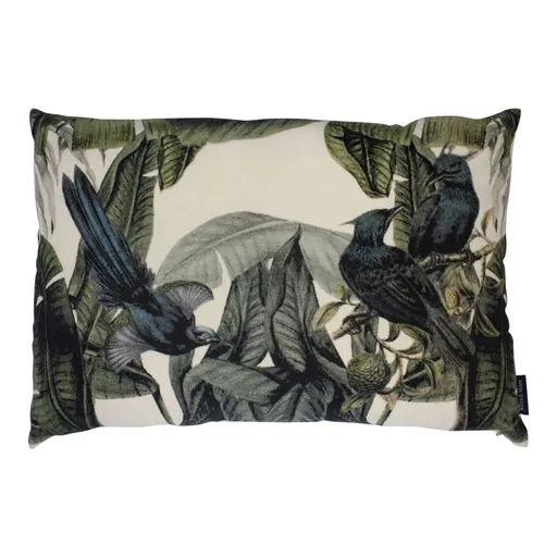 Velký sametový polštář s motivem ptáčků - 40*60*15cm Mars & More