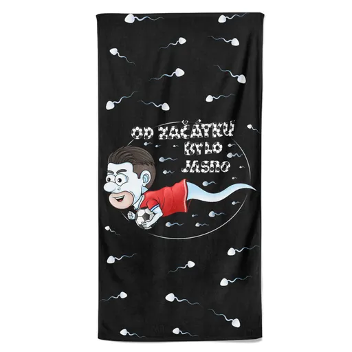 Osuška Fotbalová spermie (Velikost osušky: 70x140cm)
