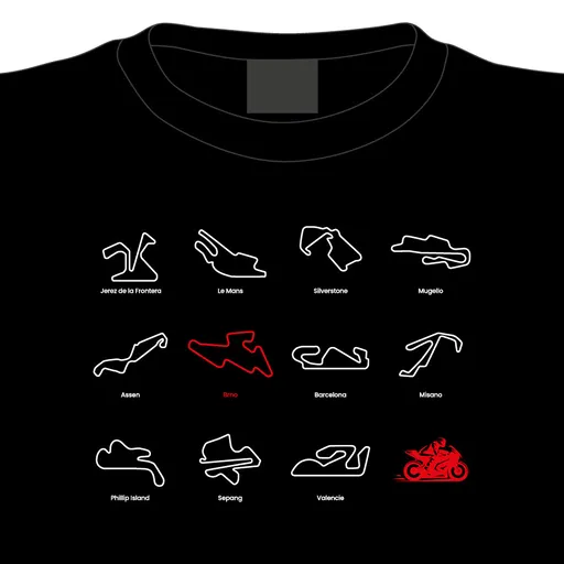 Tričko - okruhy MotoGP, XXL