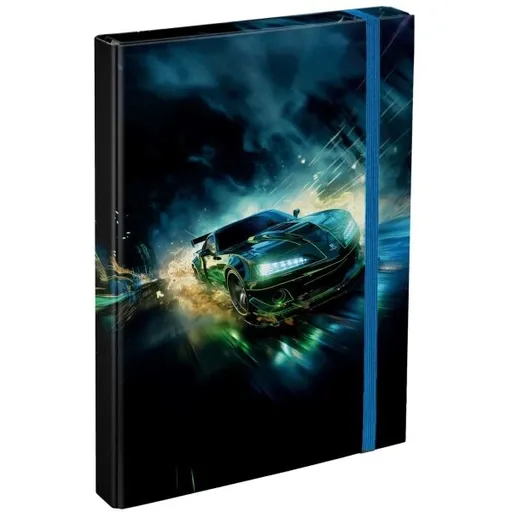BAAGL ZÁVODNÍ AUTO Desky na školní sešity A4, černá, velikost