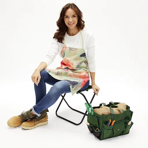 Die moderne Hausfrau Skládací stolička s taškou na nářadí