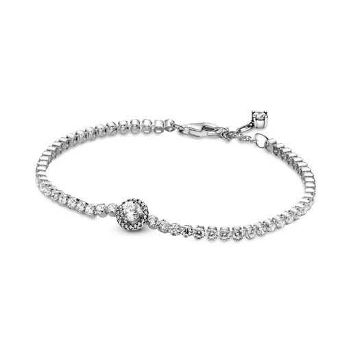 Pandora Tenisový stříbrný náramek Třpytivá aureola Timeless 599416C01 18 cm