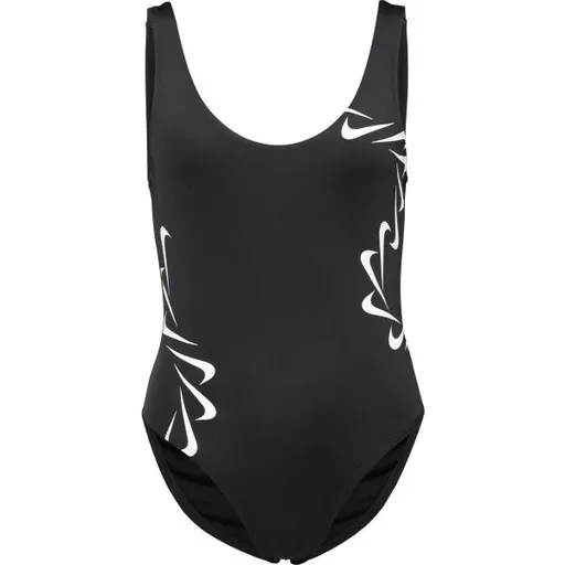 Nike MULTI LOGO Dámské jednodílné plavky, černá, velikost