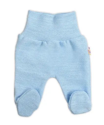 Baby Nellys Pletené kojenecké polodupačky Hand Made, světle modré, vel. 68